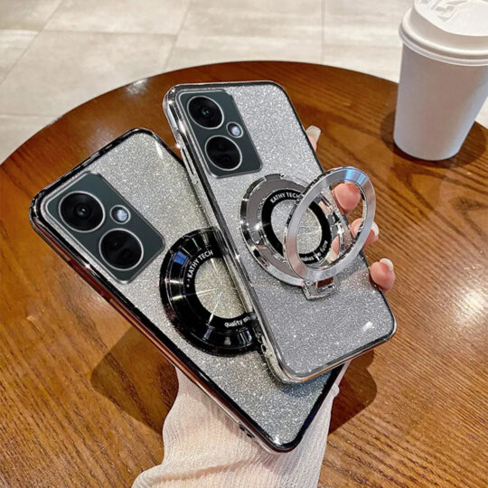 Million Cases Glitter Ring Grip Transparent Case - OnePlus