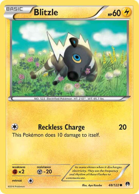 Common xy9-48 non-holo – Pokémon Blitzle - 48/122 - Common [xy9-48] [Non-Holo]