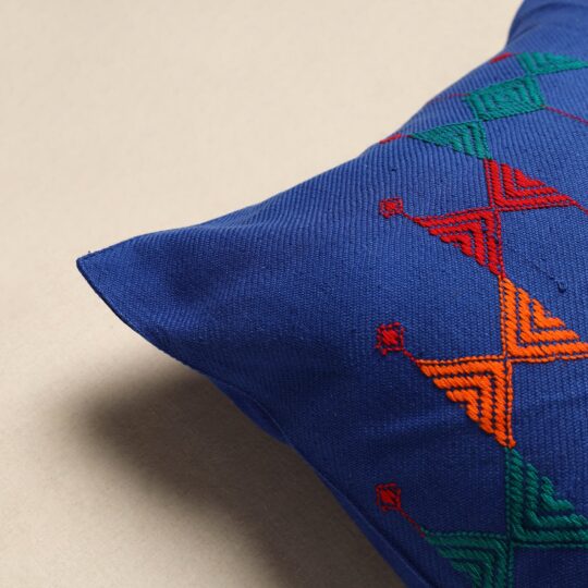 Urmul Kashida Stitch Handloom Cotton Cushion Cover 33 - view 2