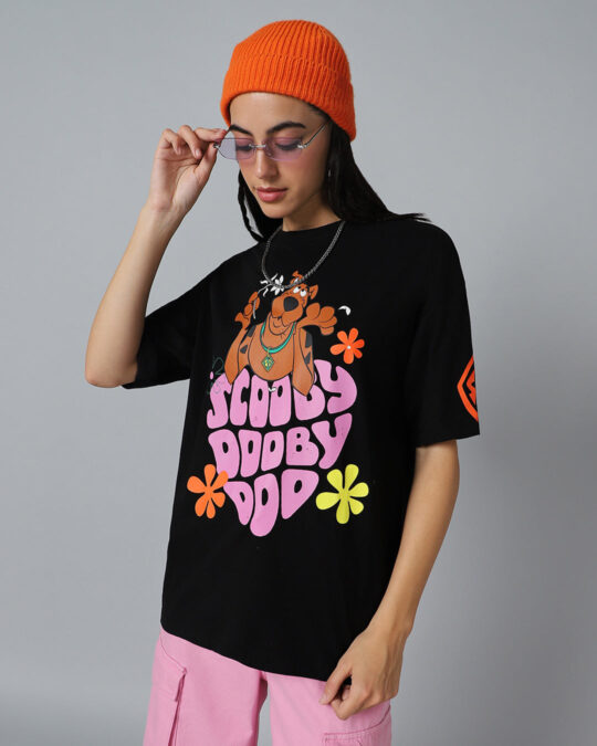 BlackTree Black Graphic Printed Oversized Dresses - view 2