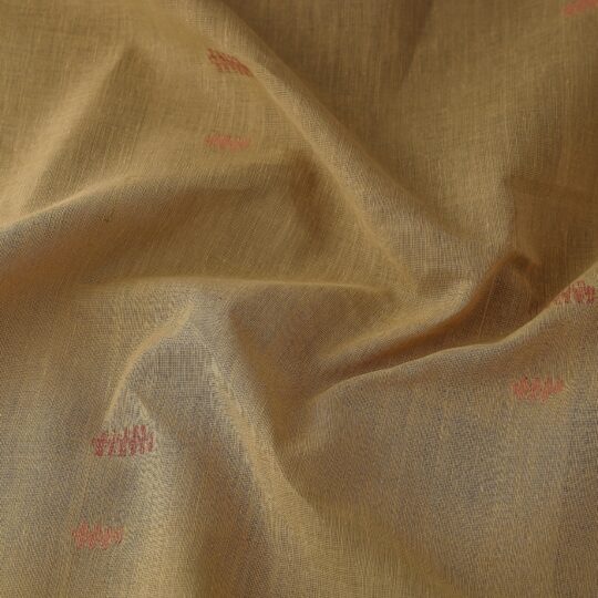 CREYO Brown - Godavari Jamdani Buti Pure Handloom Cotton Fabric - view 2