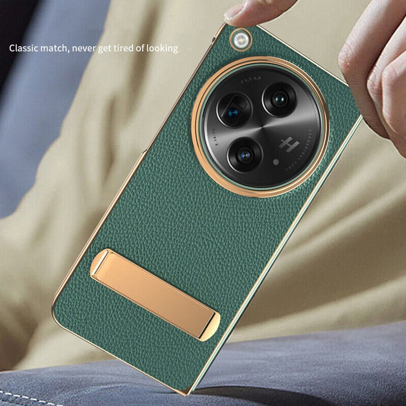 Million Cases OnePlus Open Business Elite Plating Leather Kickstand Case - view 5