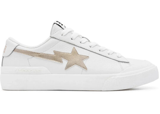 BAPE A Bathing Ape Mad Sta White Gold