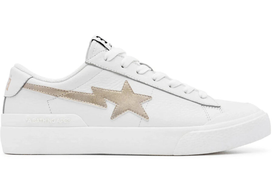BAPE A Bathing Ape Mad Sta White Gold