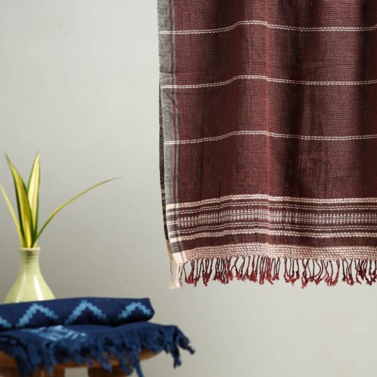 KACHCHH JI CHHAAP Brown - Handloom Kala Cotton Organic Towel 26 - view 2