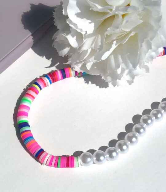 The Case Company Half Pearl Half Rainbow Beaded Phone Charm - view 2