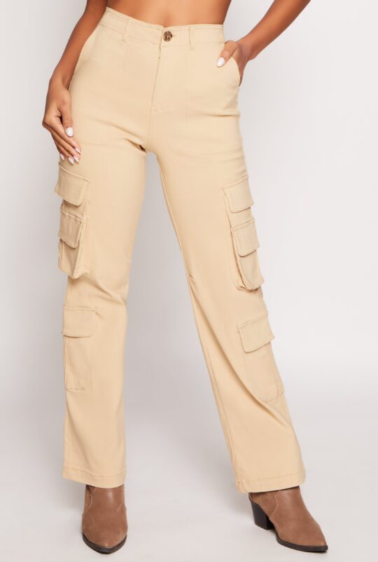 haute_monde Haute Monde Straight Leg Cargo Pants - view 2