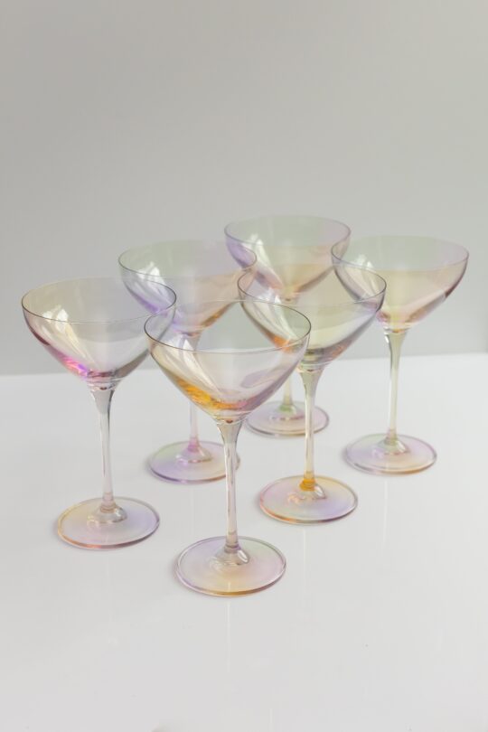 Estelle Colored Glass Estelle Colored Martini Glass - Set of 6 {Iridescent} - view 2
