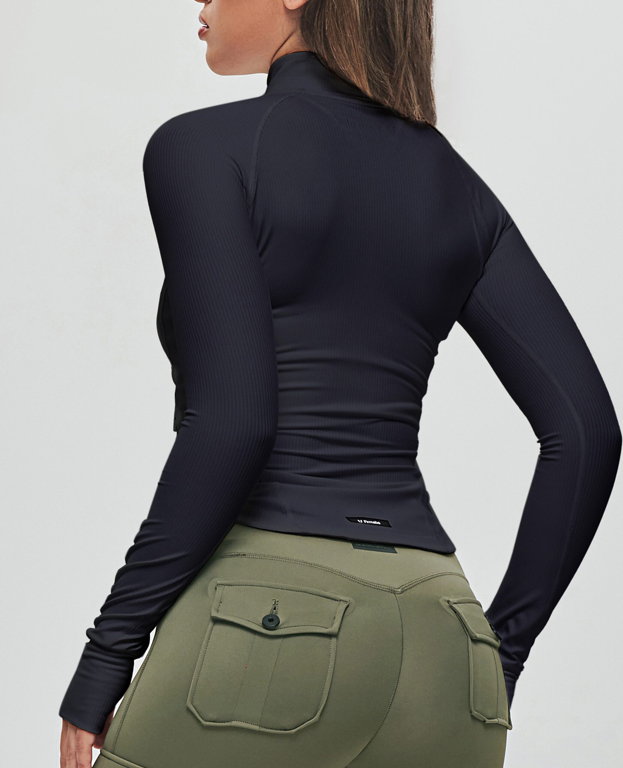 FIRM ABS Ribbed Gym Jacket - Black - view 2