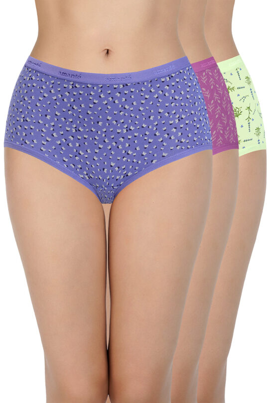 Amante Print High Rise Full Brief Panties (Pack of 3)