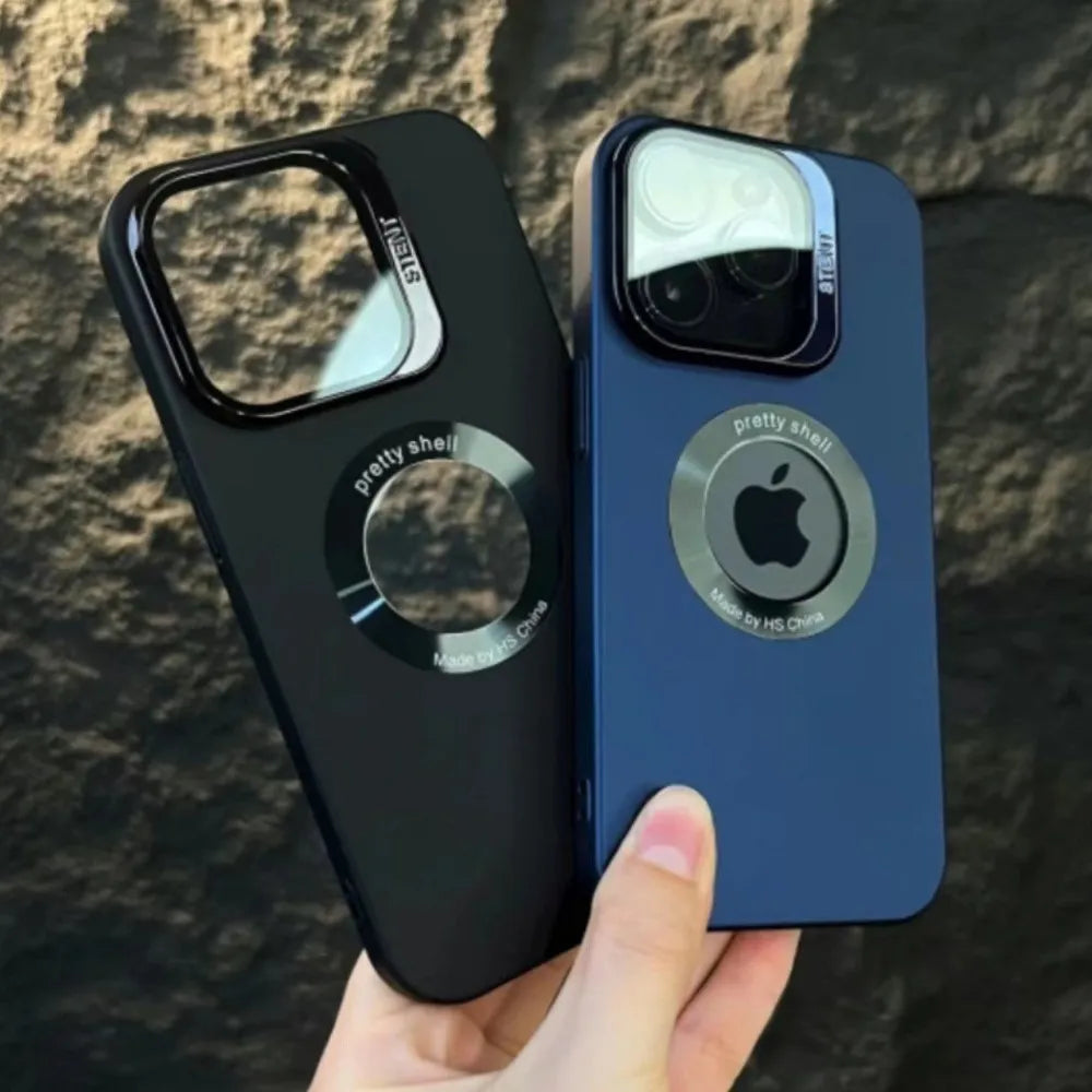 Apple iPhone 15 Series Luxury Camera Protector Stand Case With Logo Cut - view 20