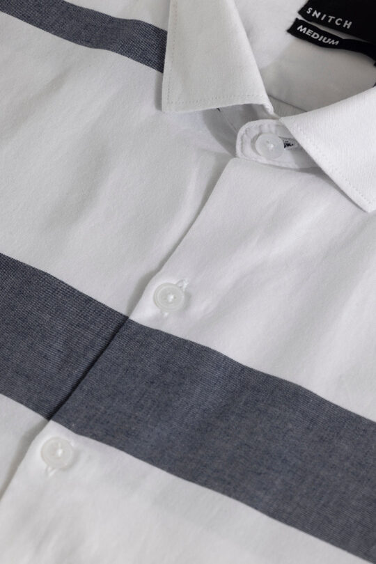 SNITCH Horizontal Lines Grey Shirt - view 2