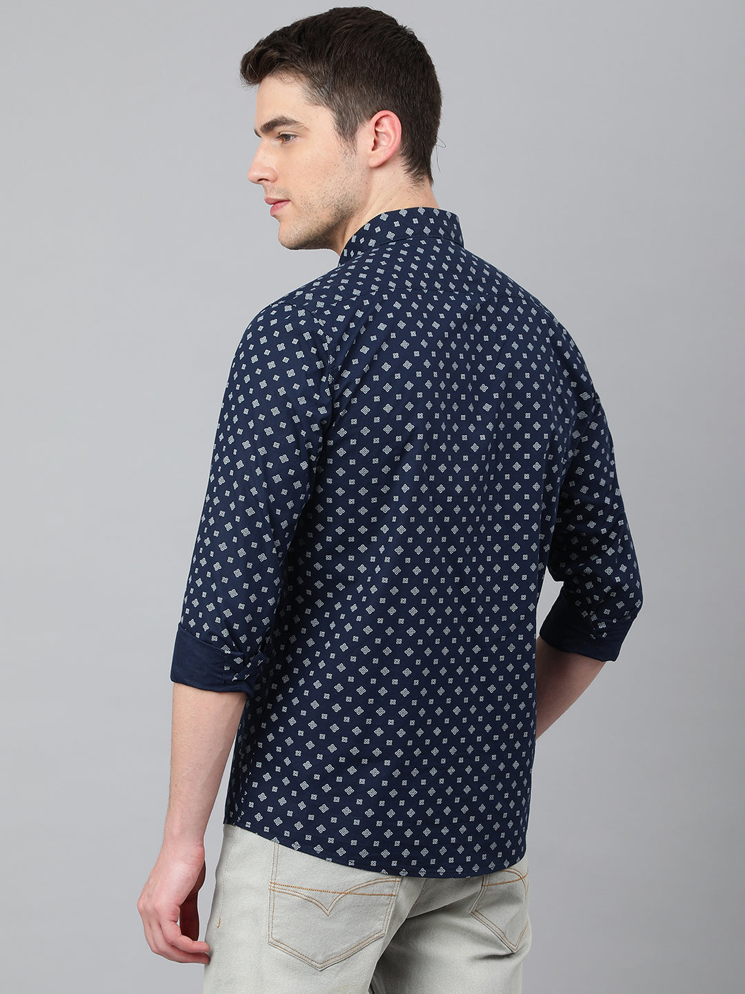 BlackTree Men Navy Standard Fit Printed Casual Shirt - view 5