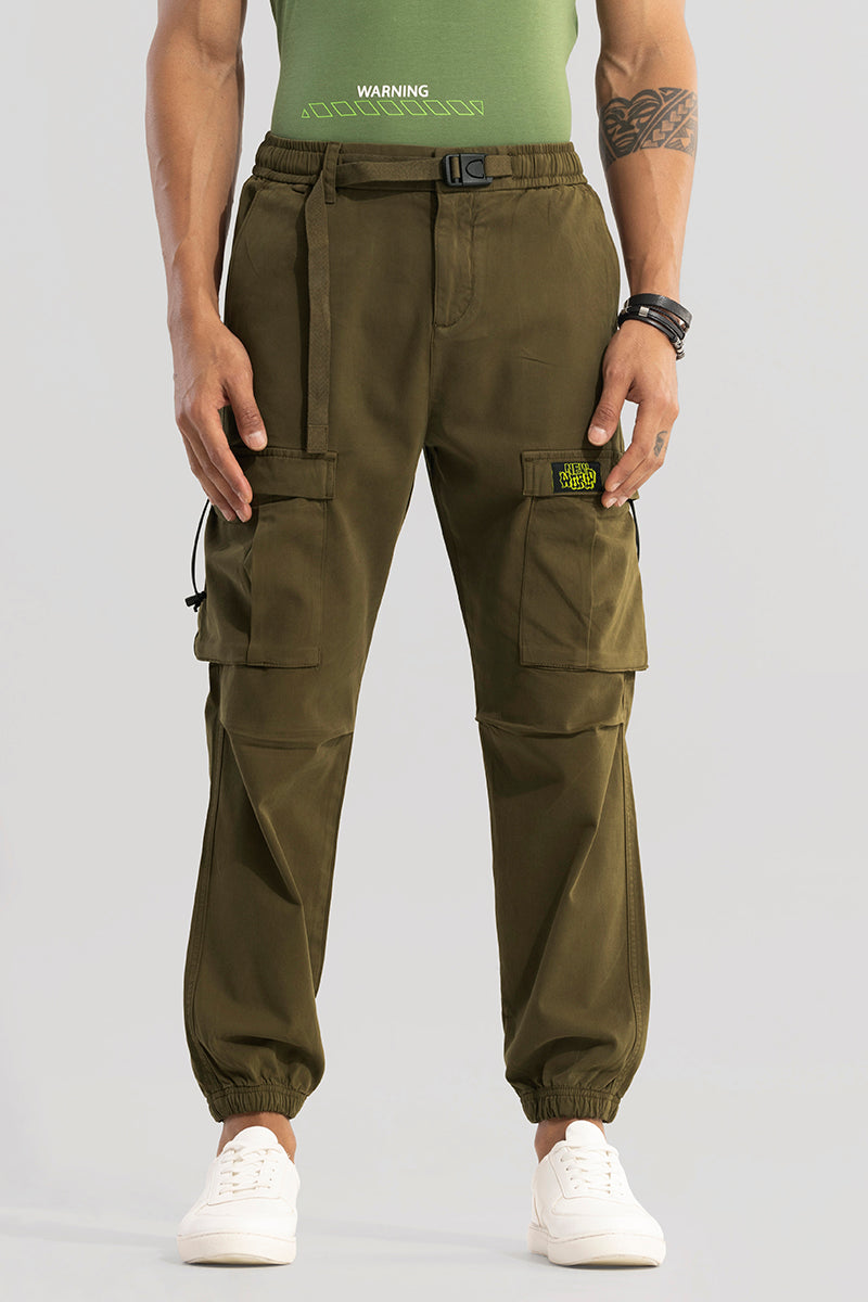 BlackTree Hexa-Pocket Olive Cargo Pant - view 6