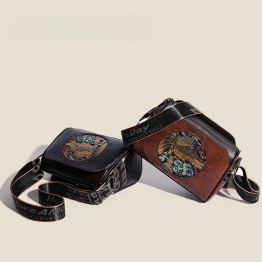 Peeperly Majestic Elephant Embroidery Sling Bag