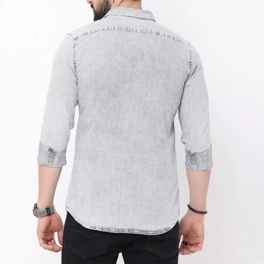 BlackTree Premium RFD Cotton Shirt For Man (Light Grey) - view 2