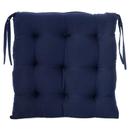 Kuber Industries Microfiber Chair Pad|Chair Cushion Pad for Office, Home|Sitting Cushion|Seat Cushion for Chair (Navy Blue) - view 2