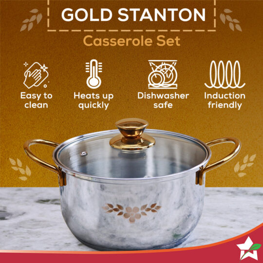 Wonderchef Renewed Gold Stanton Stainless Steel 3 - view 2