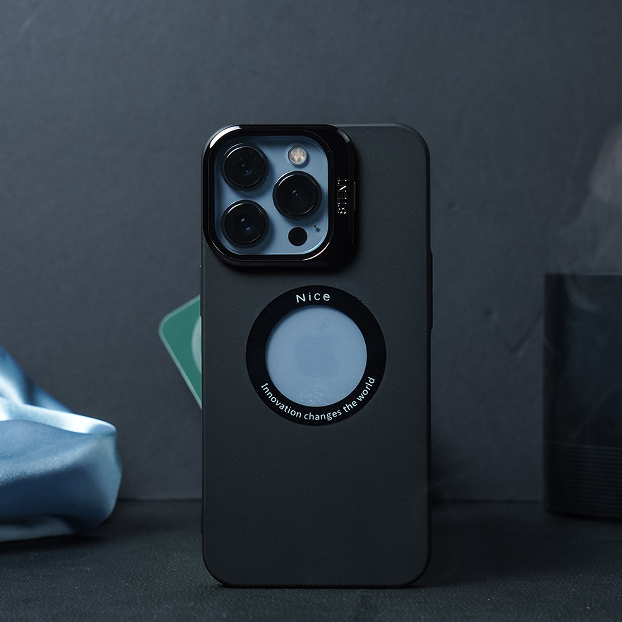 Apple iPhone 15 Series Luxury Camera Protector Stand Case With Logo Cut - view 13