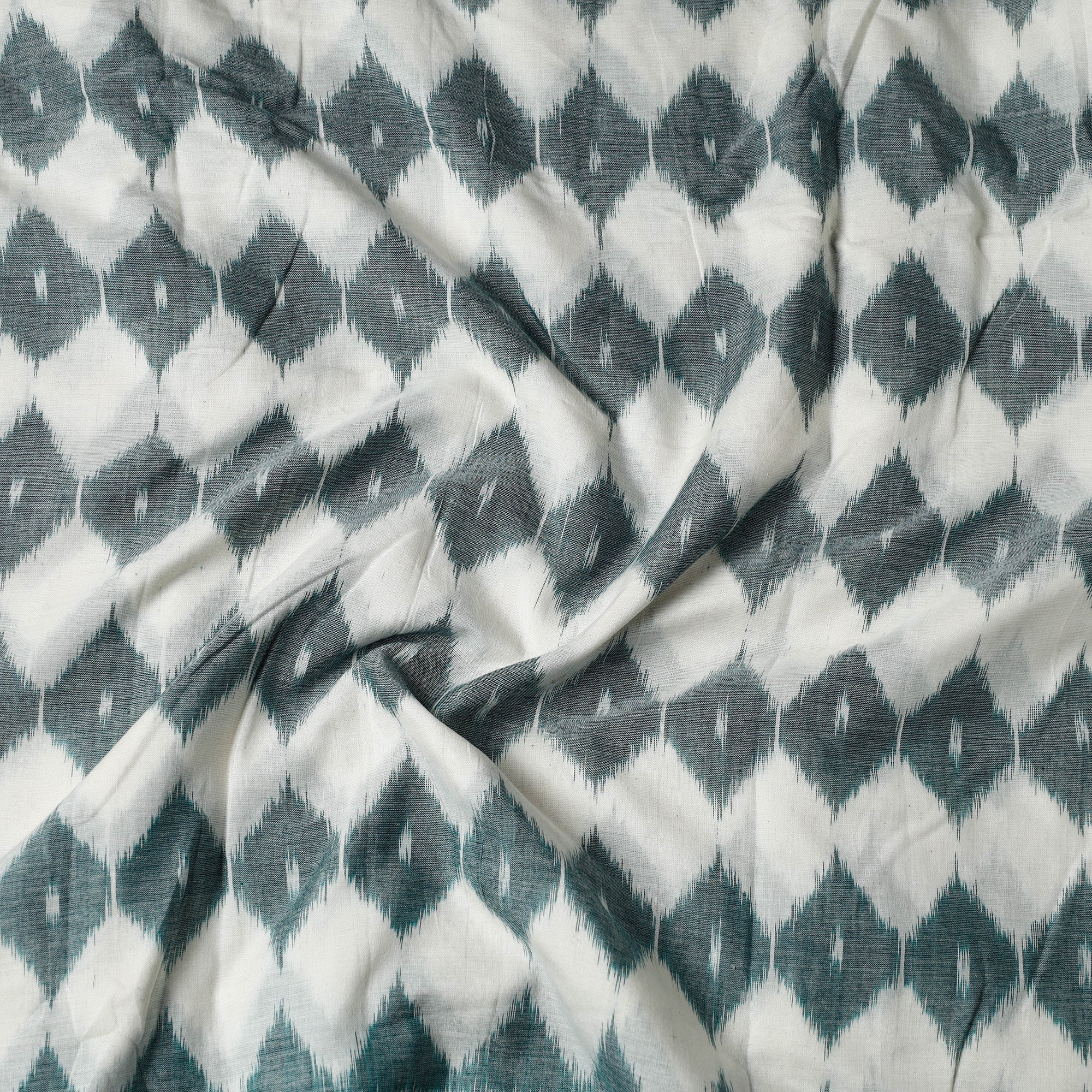 ASHOKA ASSEMBLE - CELEBRATING CRAFTS OF ODISHA Green - Maniabandha Ikat Weave Handloom Cotton Fabric - view 3
