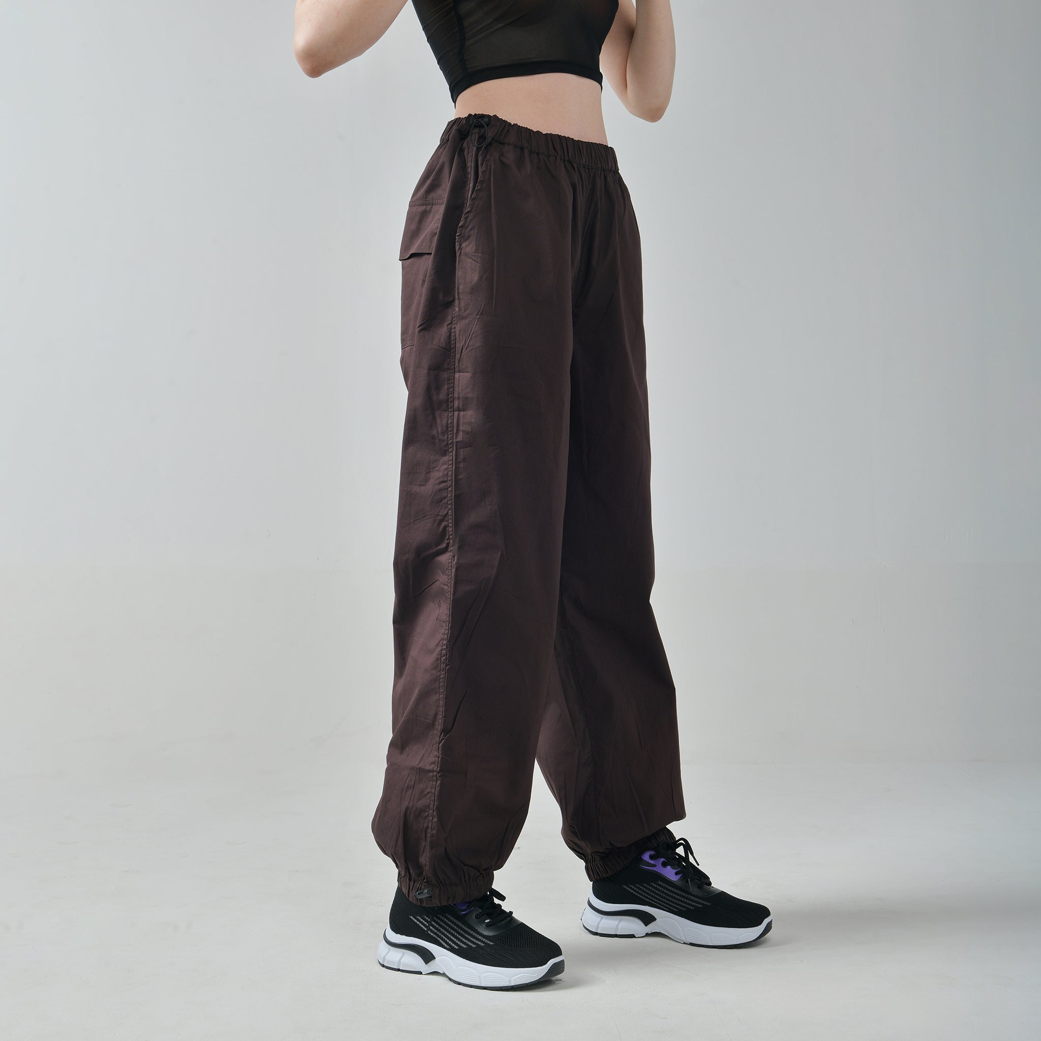 VSCO Brown Parachute Pants - view 3