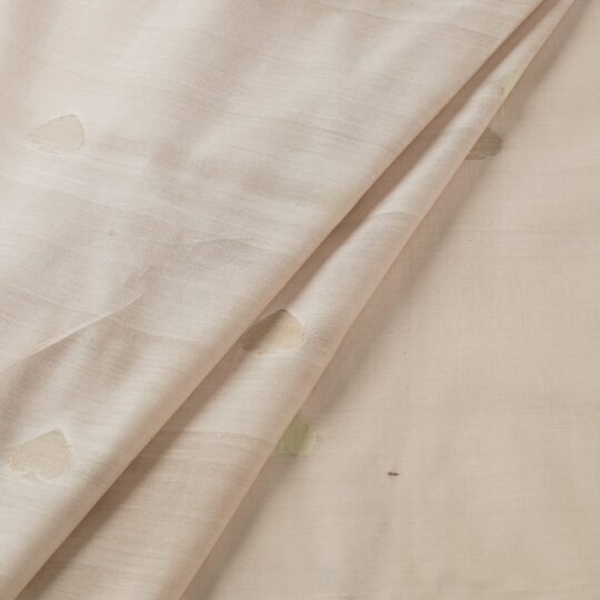 CREYO Beige - Godavari Jamdani Multicolor Lotus Thread Buti Handloom Cotton Fabric - view 2