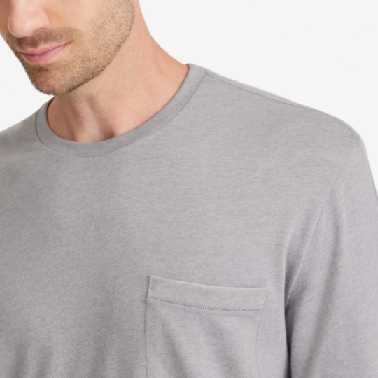 Allbirds Men's Soft Merino Long Sleeve Tee - Medium Grey - view 2