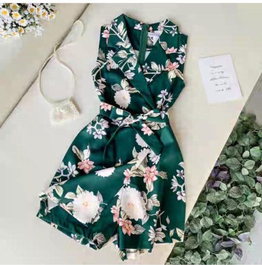 Alamode By Akanksha Ronita Floral Rompers – Blue - view 2