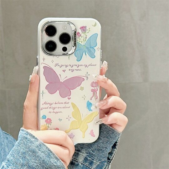 Peeperly Graceful Floral Butterfly Art Case – No Color