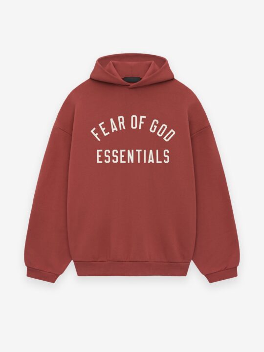 ESSENTIALS Fleece Hoodie – Crimson - view 2