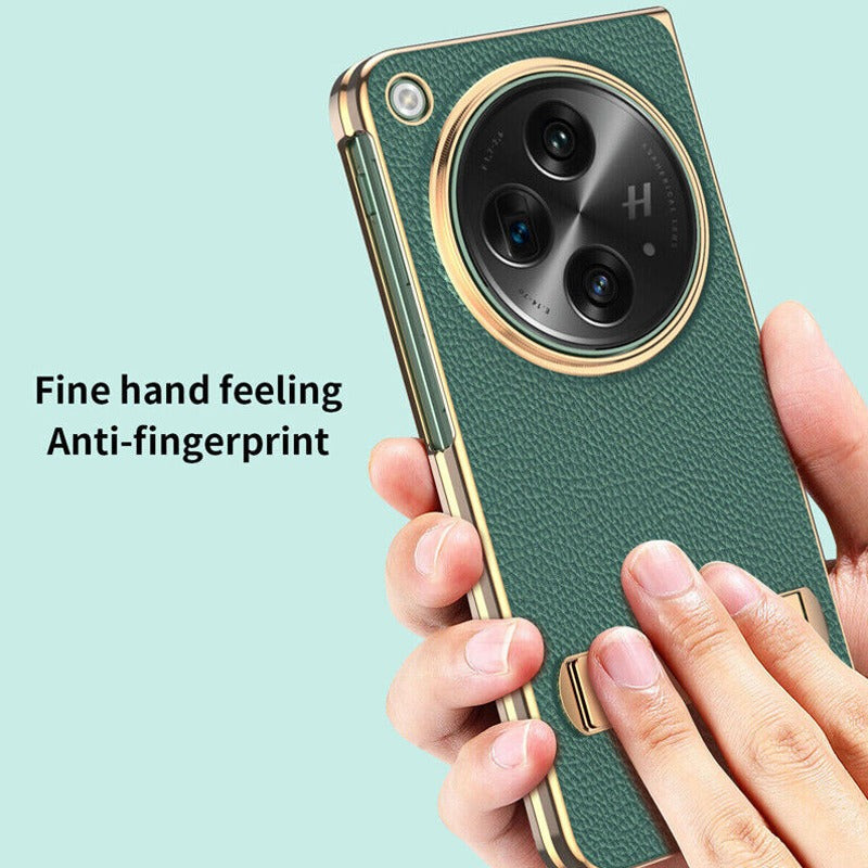 Million Cases OnePlus Open Business Elite Plating Leather Kickstand Case - view 6
