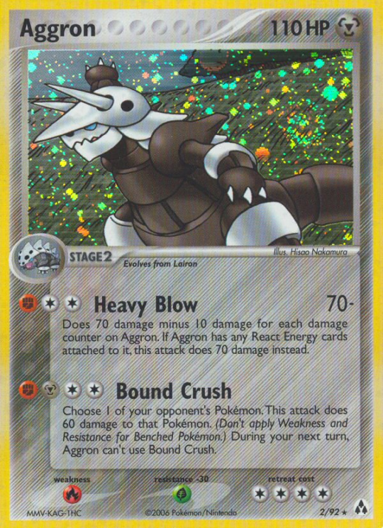 Rare holo ex12-2 – Pokémon Aggron - 2/92 - Rare Holo [ex12-2] [Reverse Holo] - Aggron - 2/92 - Rare Holo