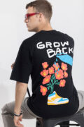SNITCH Grow Back Black Oversized T-Shirt