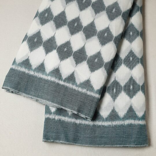 ASHOKA ASSEMBLE - CELEBRATING CRAFTS OF ODISHA Green - Maniabandha Ikat Weave Handloom Cotton Fabric - view 2