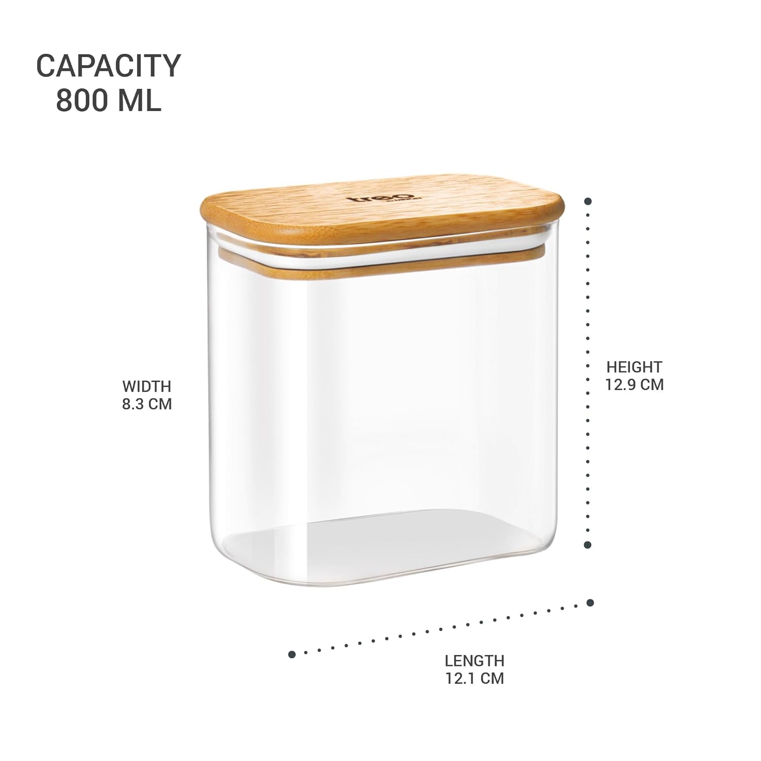 Recto Jar (Treo by Milton) – Transparent - view 6