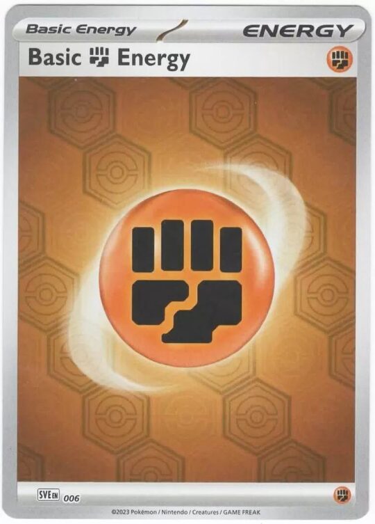 Pokémon Basic Fighting Energy - 006 - Common [sve-006] [Reverse Holo]