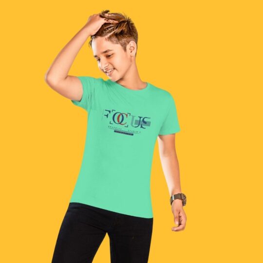 BlackTree (THHOR Series) ROUND NECK REYON Green TEES FOR KIDS
