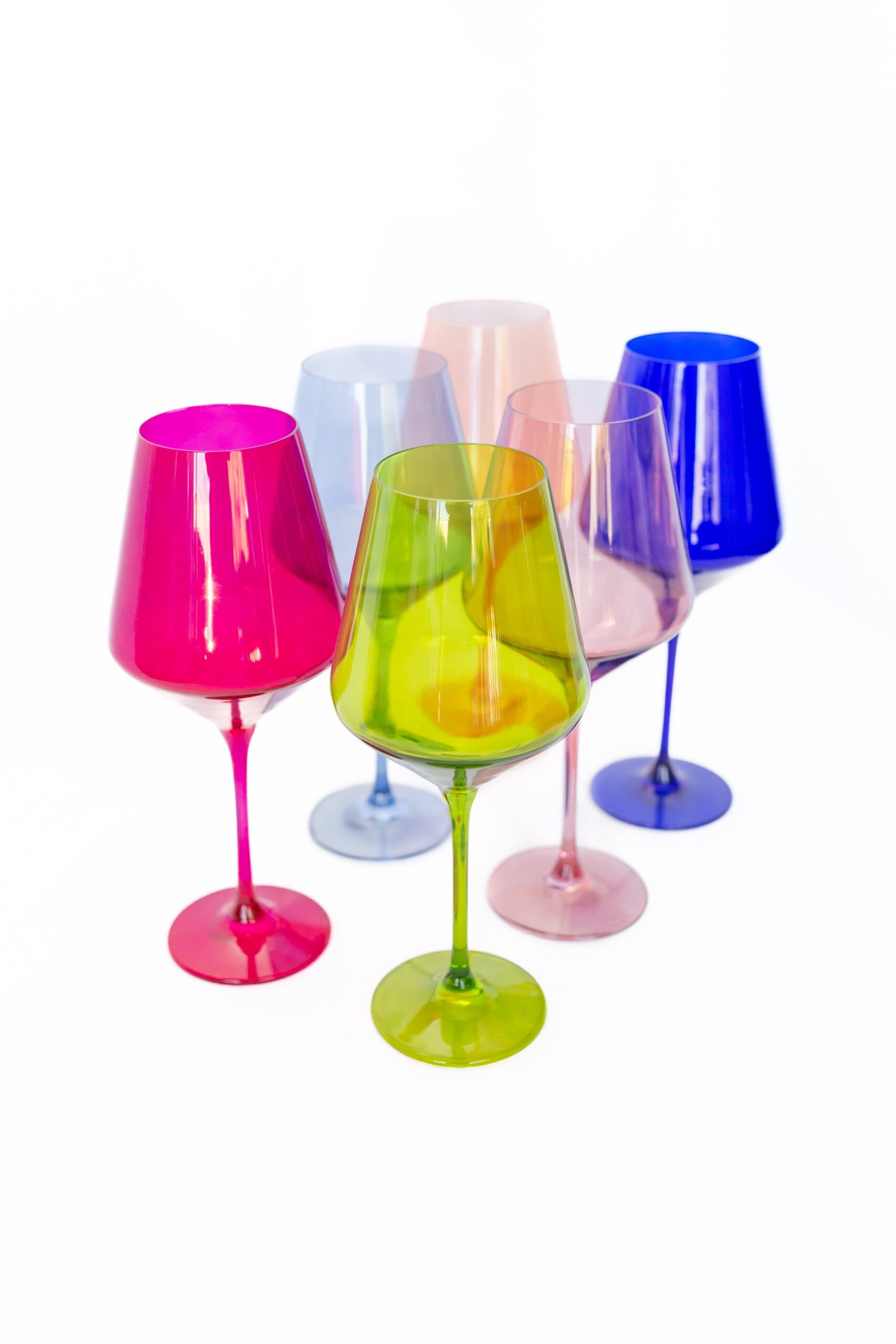 Estelle Colored Glass Estelle Colored Wine Stemware - Set of 6 {Mixed Set} - view 3