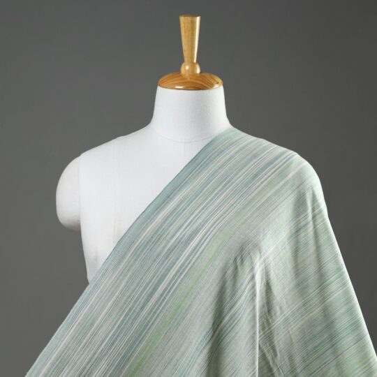 DASTKAR ANDHRA MARKETING ASSOCIATION (DAMA) Green - Mangalagiri Plain Handloom Cotton Fabric