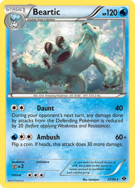 Rare bw4-37 non-holo – Pokémon Beartic - 37/99 - Rare [bw4-37] [Non-Holo]