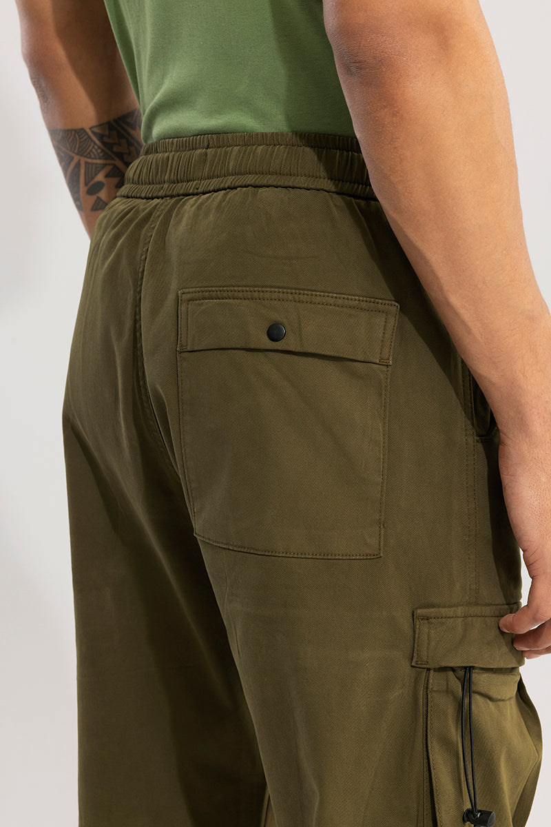 BlackTree Hexa-Pocket Olive Cargo Pant - view 9