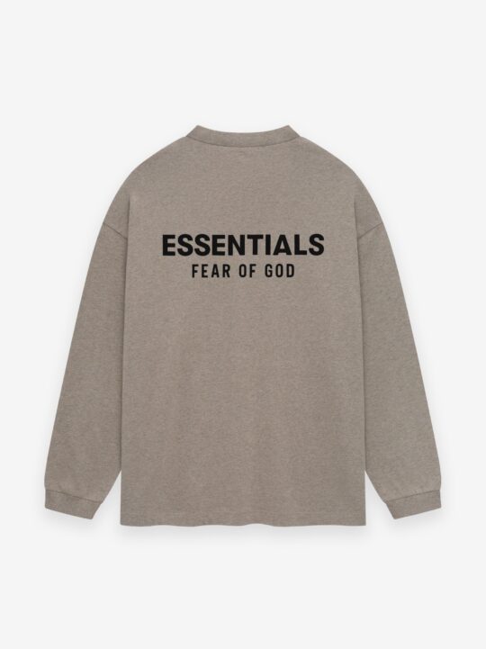 ESSENTIALS Jersey Long Sleeve T-Shirt – Heather Gray - view 2