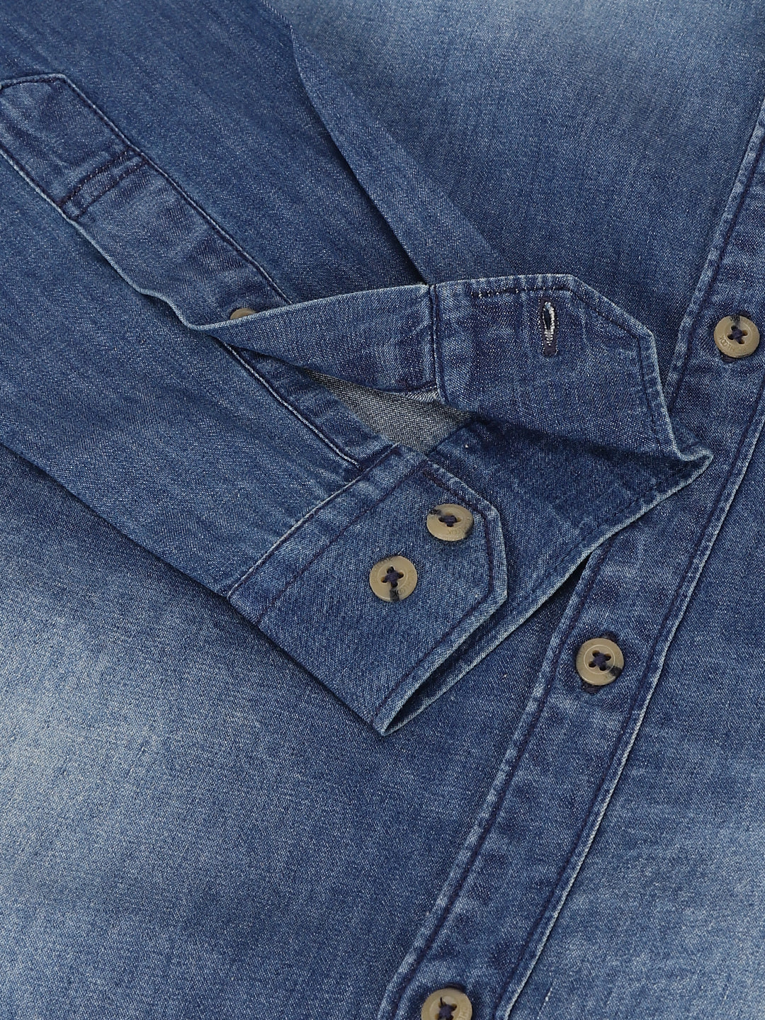 BlackTree Men Blue Standard Fit Solid Casual Shirt - view 7