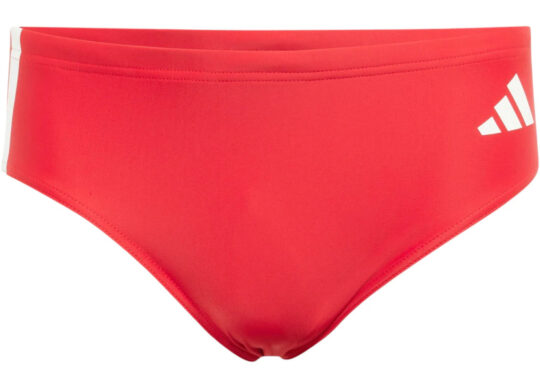 adidas 3-Stripes Swim Trunks Pure Ruby/White