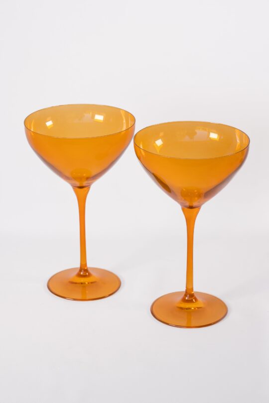 Estelle Colored Glass Estelle Colored Martini Glass - Set of 2 {Butterscotch} - view 2