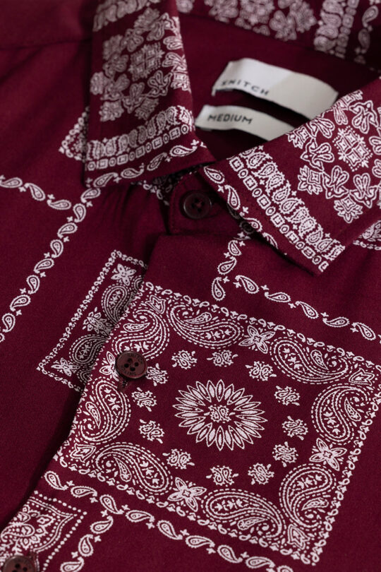 SNITCH Pixel Paisley Red Shirt - view 2