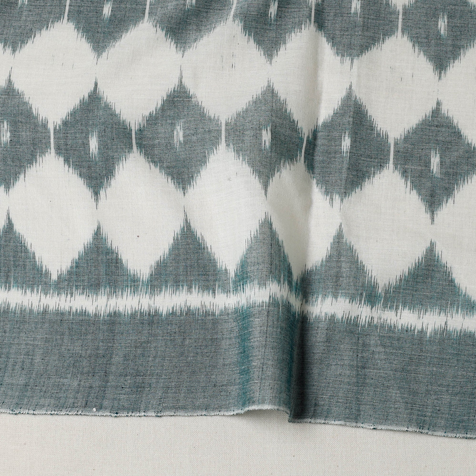 ASHOKA ASSEMBLE - CELEBRATING CRAFTS OF ODISHA Green - Maniabandha Ikat Weave Handloom Cotton Fabric - view 4