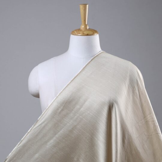 ITOKRI CRAFTS INITIATIVE Beige - Plain Slub Silk Fabric 07