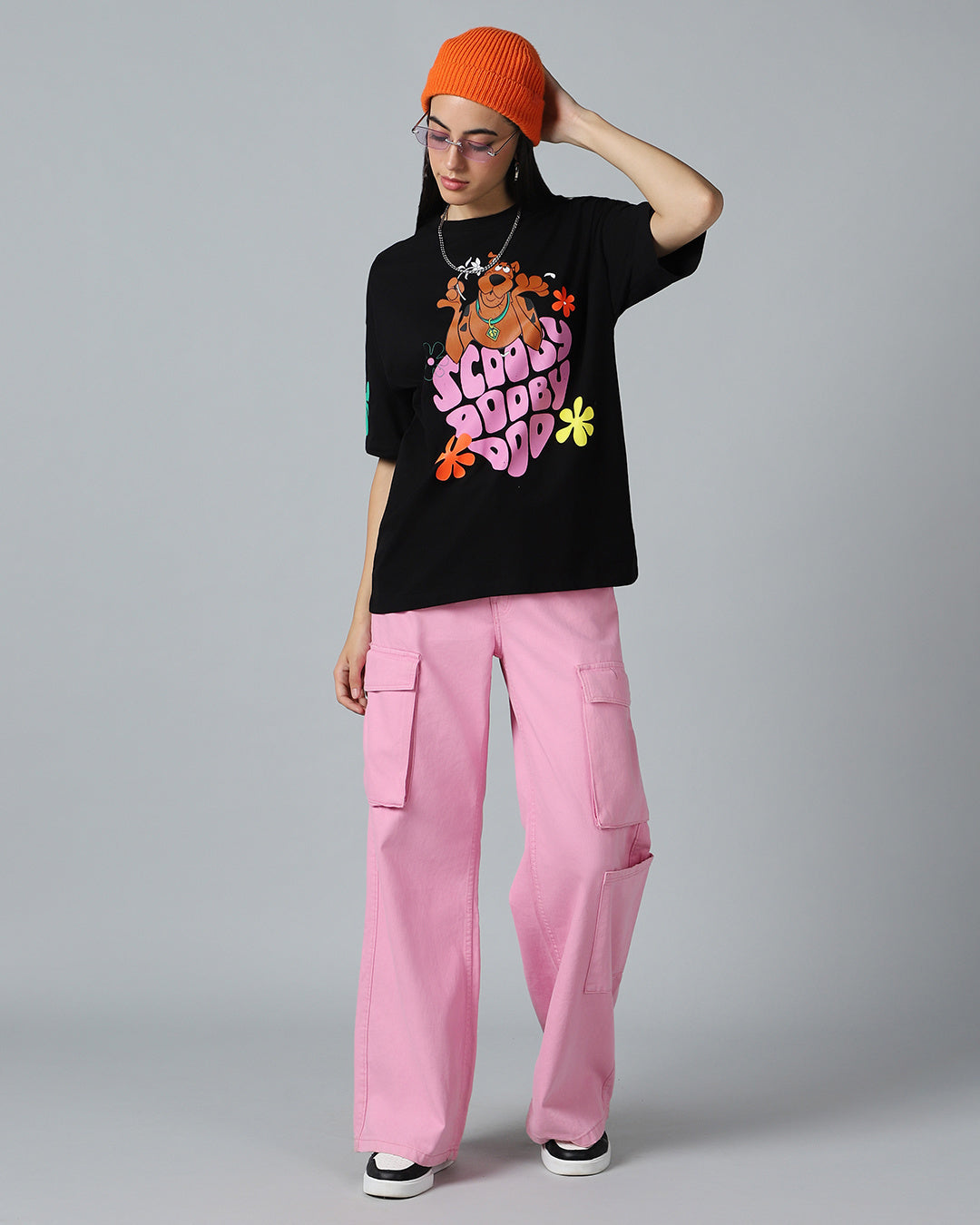 BlackTree Black Graphic Printed Oversized Dresses - view 4