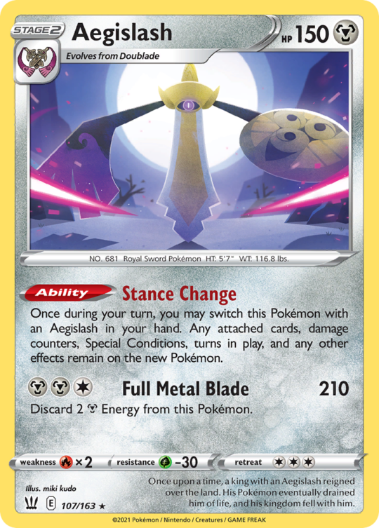 Rare holo swsh5-107 – Pokémon Aegislash - 107/163 - Rare Holo [swsh5-107] [Holo] - Aegislash - 107/163 - Rare Holo